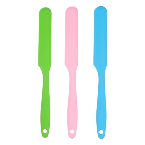 BCOATH Espátulas para palitos de cera de silicona 3 piezas antiadherentes para depilación y limpieza en zona corporal y podal Color Aleatorio