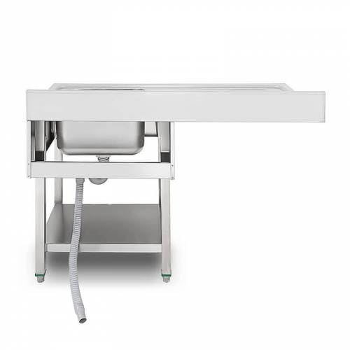 Plonge Professionnelle 1 Bac Inox 120x70 cm – Meuble Évier avec Emplacement Lave-Vaisselle – Idéal Restaurant, Cuisine CHR, Traiteur – Équipement Robuste et Hygiénique – Equipementpro