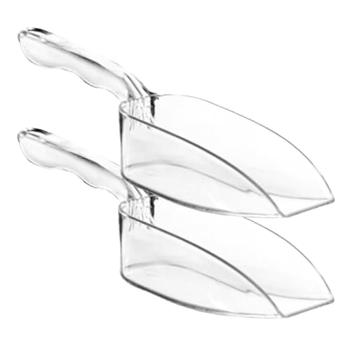 OSALADI Juego de 2 Palas Multiusos Transparentes de Acrílico Grueso para y Alimentos Cucharas Prácticas Cuerpo y Diseño Ergonómico Aptas para Cocina y Repostería
