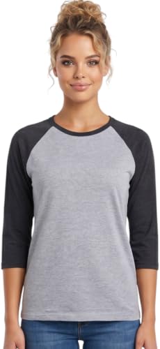 Image of ToBeInStyle Women's Classic Two Color Cotton Baseball T-Shirts