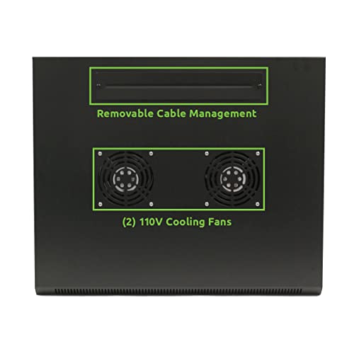 Navepoint 15U Wall Mount Network Server Cabinet For 19” It, A/V Equipment, Lockable Glass Door & Removable Side Panels, 2 Fans, Casters, 450Mm Depth #TOP3
