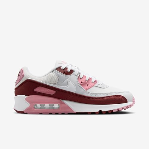 Nike Nike Women's Air Max 90 SeSneaker, Dark Team Red White Platinum Tint, 36 EU