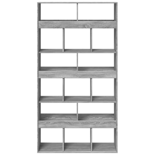 Estantería moderna y robusta gris Sonoma de 187,5 cm de alto para libros 6