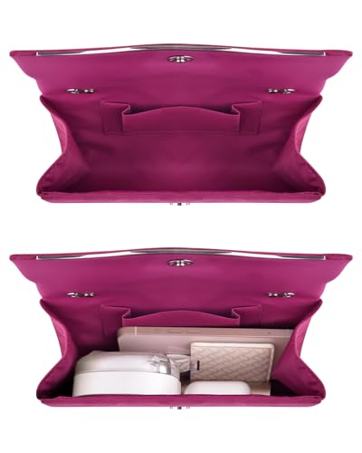 Image of TINDTOP Clutch Purses for Women, Formal Evening Bags Suede Shoulder Envelope Party Handbags Wedding Cocktail Prom Clutches