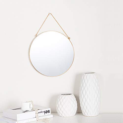 Dahey Hanging Circle Mirror Wall Decor Small Gold Round Mirror with