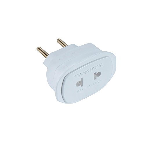 Adaptador Conversor 2P 10 A 250 V Tramontina Branco