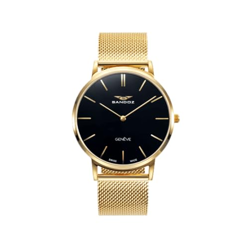 Sandoz   Reloj Acero IP Dorado Brazalete Sr Classic & Slim Sa   81445 97