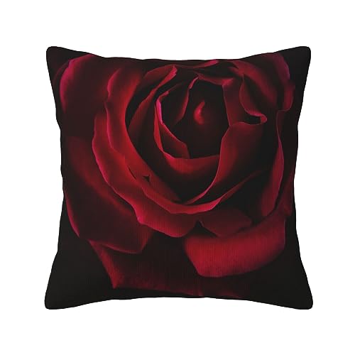 Housses de coussin en velours côtelé imprimé roses pour offrir