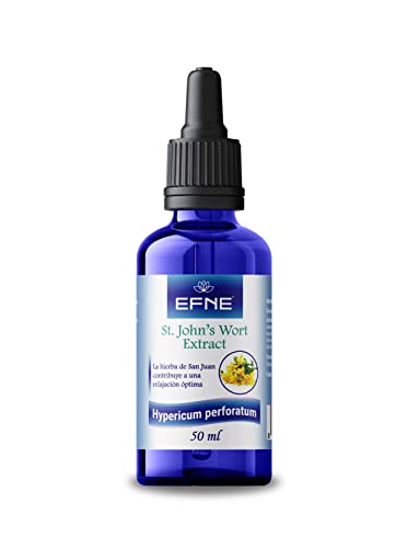 Hipérico (Hipericum Perforatum) | Hierba de San Juan | Extracto líquido en gotas | 50 ML | Suministro para 33 días (1,5 ml al día - 30 gotas diarias) | Vegano | Relajación Optima | EFNE