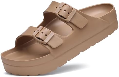 Women's Platform Sandals with Arch Support Chunky Lightweight Foa...