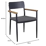 OUTLIV. Perugia II Gartensessel Aluminium Teakholz Anthrazit