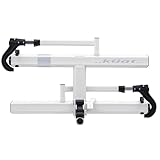 KUAT Sherpa 2.0 Durable Lightweight Aluminum Compact 2 Bike Transporting Hitch Rack with Cable Lock & Foldable Tire Cradles | Capacity - 40 Lbs per Tray, Pearl & Silver Anodize, 2'