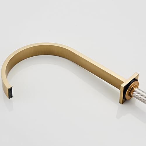 Robinet de lavabo cascade en laiton or brossé design chic MOCHAMIK - 6