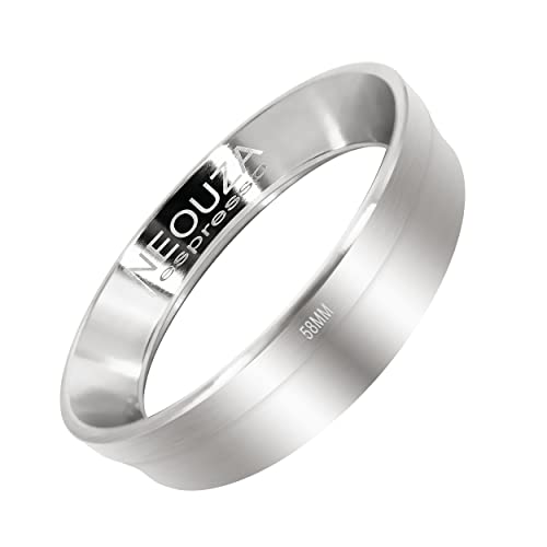 NEOUZA, Anello a imbuto, dosatore espresso in acciaio inox compatibile con macchina da caffè Portafilter, per pressare (58 mm)