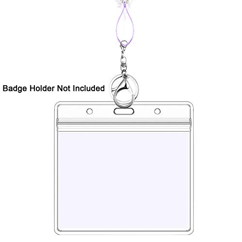 Amuu Lanyard For Id Badge Holder Keys Cellphone Women Cell-Phone Strong Neck Purple Lanyards Metal Hook Fashion Beautiful Bead Chain Necklaces #TOP4