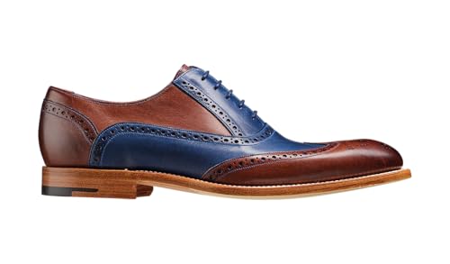 Image of BARKER Valiant Men's Handmade Oxford Derby Shoes - Premium Calf Leather, Goodyear Welted, Hand-Painted Finish, Classic Formal Style