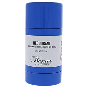 Baxter of California Deodorant for Men| Aluminum Free | Alcohol Free | Clear Stick | Citrus and Herbal-Musk