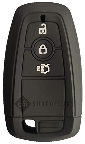 Image of Shopoflux Silicone Smart Key Cover Compatible with Endeavour | Figo | Aspire | Freestyle Titanium (Pack 2 Black Silicon)
