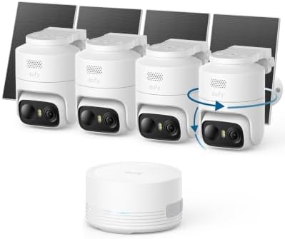 eufy Security eufyCam C37 4-Cam Kit, 360° Pan&Tilt Auto Tracking
