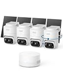 eufy Security eufyCam C37 4-Cam Kit, 360° Pan and Tilt Auto Tracking, Security Cameras Wireless Outdoor, 2K Solar Powered, Human/Vehicle/Pet/Face AI Detection, No Monthly Fee, Built-in Local Storage