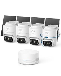 eufy Security eufyCam C37 4-Cam Kit, 360° Pan&Tilt Auto Tracking