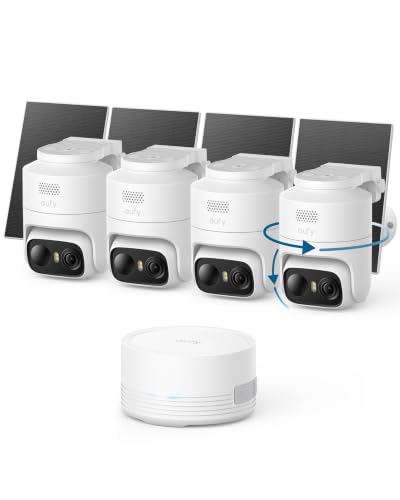 eufy Security eufy Security eufyCam C37 4-Cam Kit, 360° Pan&Tilt Auto Tracking