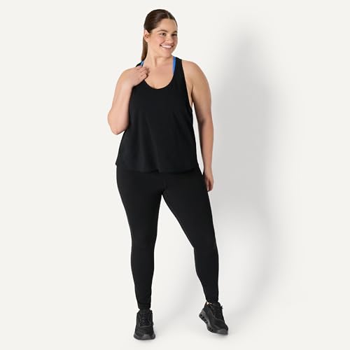 Amazon Essentials Women's Active Soft Cotton Racerback Relaxed Fit Lightweight Yoga Workout Tank with Drop Armholes, Black, M - Image 7