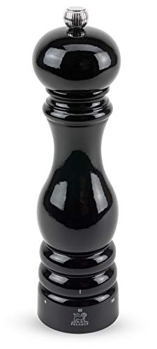 Peugeot Paris U\'Select Lacquer Salt And Pepper Mill Set 8 3/4\", Black And White - Thumbnail 2