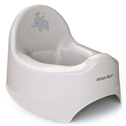 BABYLON Töpfchen Nautilus - Antirutsch Toiletten - Kinder Klo - Nachttopf - WC Sitz Topf - Anatomisches Kindertöpfchen für Jungen und Mädchen - Baby Zubehör Grau