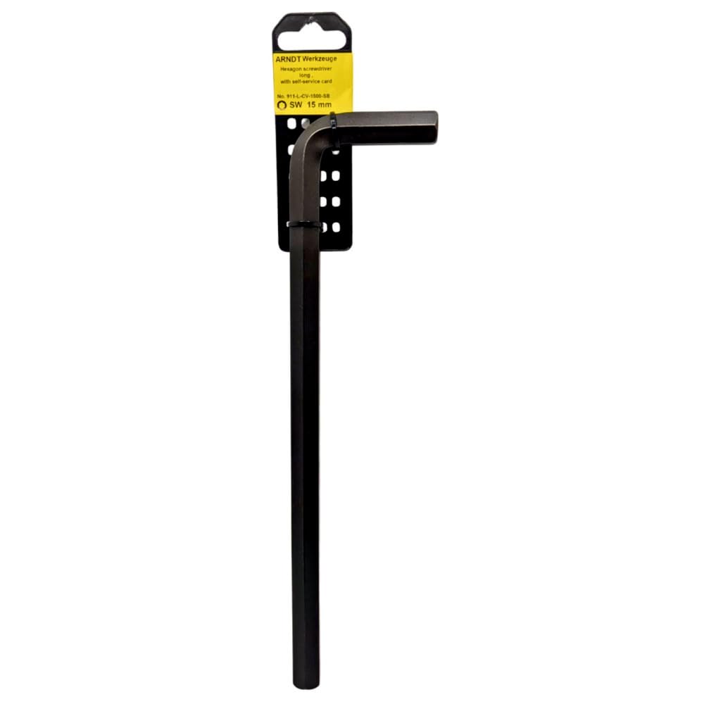 ARNDT Germany 15mm Extra Long Allen Key Metric Hexagon Wrench Key, Black