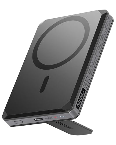 VEGER Batteria esterna per iPhone 5000 mAh, 20 W PD, mini batteria portatile di ricarica rapida, power bank piccola carina, compatibile con iPhone 14/13/12/11/X/8/7, Airpods (nero)