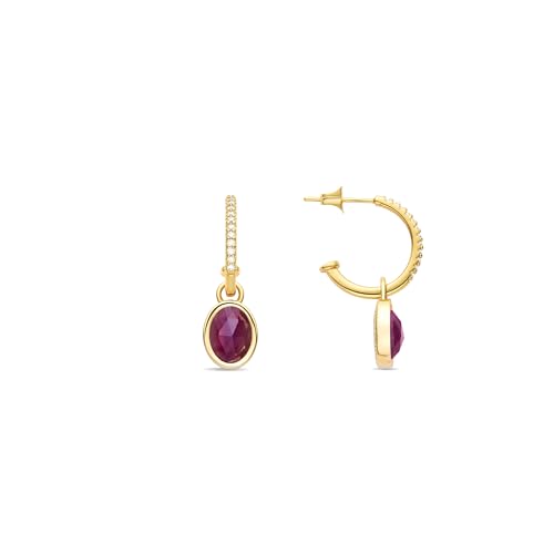 LUXENTER Pendientes Nyahau acabado baño Oro 18K