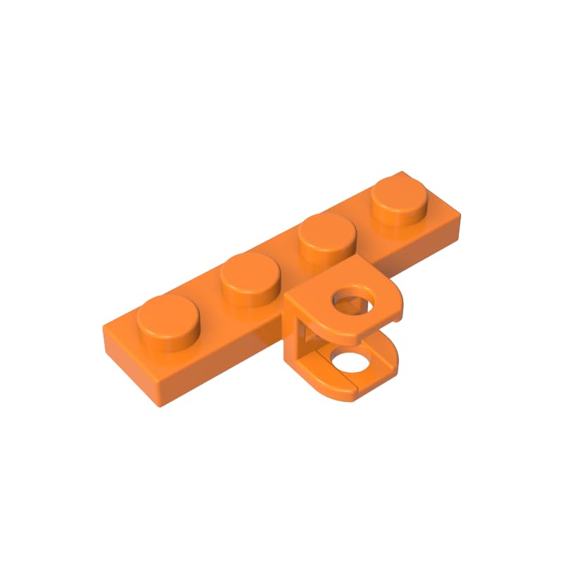 98263 Hinge Plate Special 1x4 with Coupling Link Double, Orange, 50 PCS