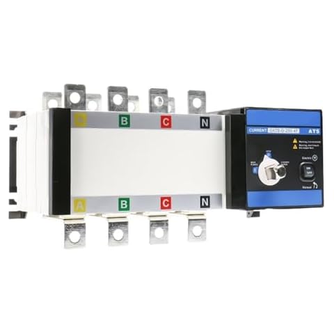 APIUHIFE PC Grade Generator Changeover Switch Dual Power Automatic Transfer Switch ATS 4P 250A AC400V 1Pcs Cover