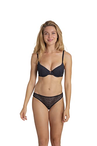 Dorina D000332 Michelle Animal Lace Women'S 3/4 Cup Demi Sexy Light Pad Padded Underwire Everday Bra -Black thumb #1