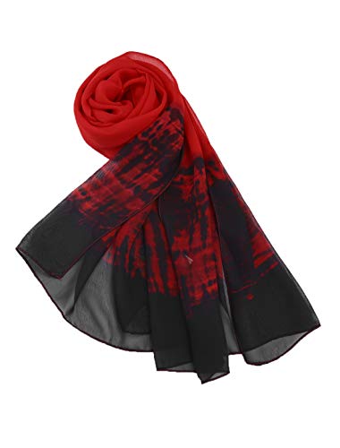 uxcell Long Chiffon Lightweight Scarf Gradient Color Beach Wrap Scarf Spring Summer for Women2