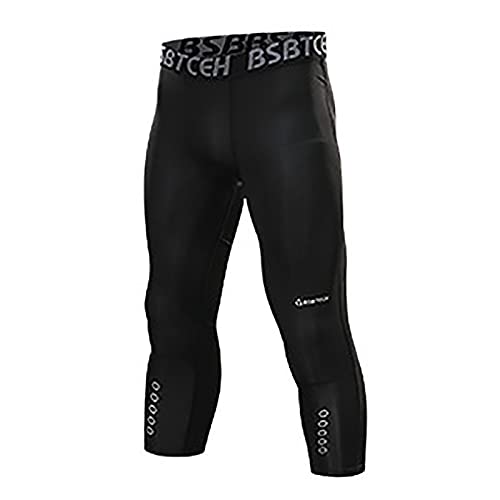 コンプレッションタイツ 7分丈 メンズ ストレッチ ハニカム 