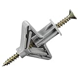 Drywall Anchors-Hollow Wall Anchors Kit 50 Set for Curtain Gypsum Board Wall Installation, Aircraft...