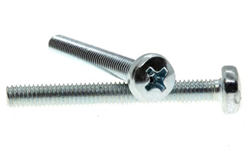 M4 (4mm x 40mm) Phillips Pan Head Machine Screws - Steel (Pack of 20) DIN 7985 G09-G10BC