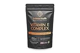 Vitamin E Complex Capsules | Full Spectrum with 8 Tocopherols & Tocotrienols | 255mg Vitamin E | Antioxidant Support | 60 Vegan Capsules | Non-GMO | Gluten-Free Vitamin E Supplement