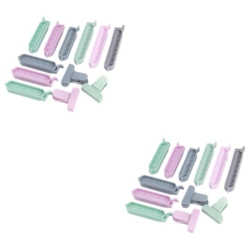 TOPBATHY 24pcs Sealing Clips Food Clip Sealing Bag Snack Bag Material for Home Office Random Color