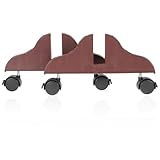 HAKIDZEL 2 Stück Raumteiler Stützfüße aus Verschleißfestem Kunststoff Braune Trennwand Basis mit Rollen Stabile Raumtrennwand Halterung für Haushalt und Büro