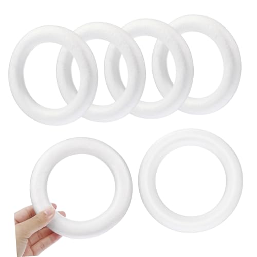 Veemoon 12Stücke DIY Styropor Kranz Ringe für Weihnachtskränze...