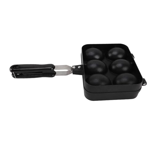 Pssopp Double Sided Takoyaki Grill Pan, Nonstick Coating, 6 Hole Design, for Takoyaki and Dumplings in Home Cooking - Image 3