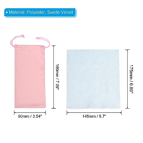Image of PATIKIL Microfiber Glasses Bag, Sunglasses Pouch Eyeglass Bag Soft Sunglass Case with Eyeglasses Cleaning Cloth
