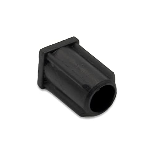 Image of Flyshop Black M5 Threaded Plastic Plugs Square Tube End Caps Tubing Plugs Inserts Furniture Glider 10 mm x 10 mm 4 Pcs