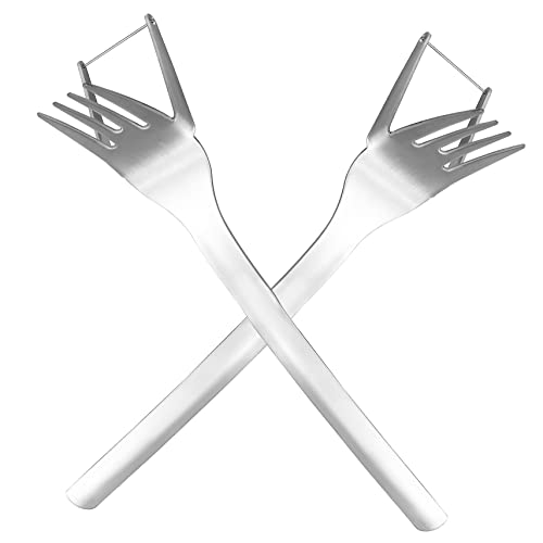 Hemobllo 2pezzi Anguria Affettatrice Forchetta Utensile in Acciaio Inox per Tagliare e Mangiare Frutta Fette Cubetti da Cucina per Anguria Melone