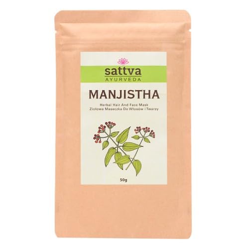 Sattva Ayurveda Maschera per capelli e viso Manjistha in polvere, 50 g