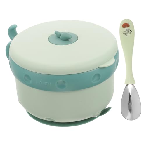 Toyvian 1 Juego Complemento alimenticio para taza para pequeños tapas bol - Cubiertos bebé - Vajilla bebé cubiertos infantiles tazón para bebé cuenco de aislamiento práctico