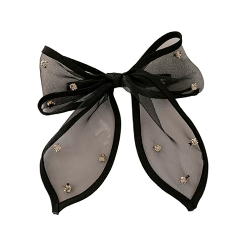 Barrette à cheveux nœud de strass : bijou de tête haut de gamme pour femme